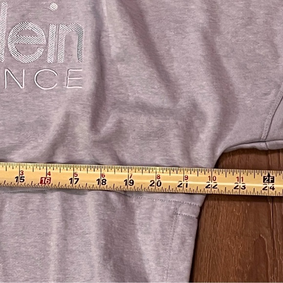 Calvin Klein Performance Womens L Embroidered Logo Pocketed Sweatshirt Lavender - Picture 10 of 11